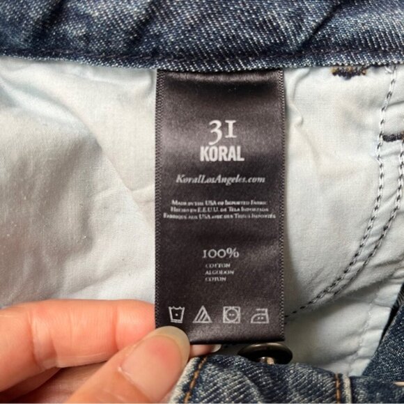 Koral relaxed skinny distressed denim jeans Sz 31 - Picture 8 of 13